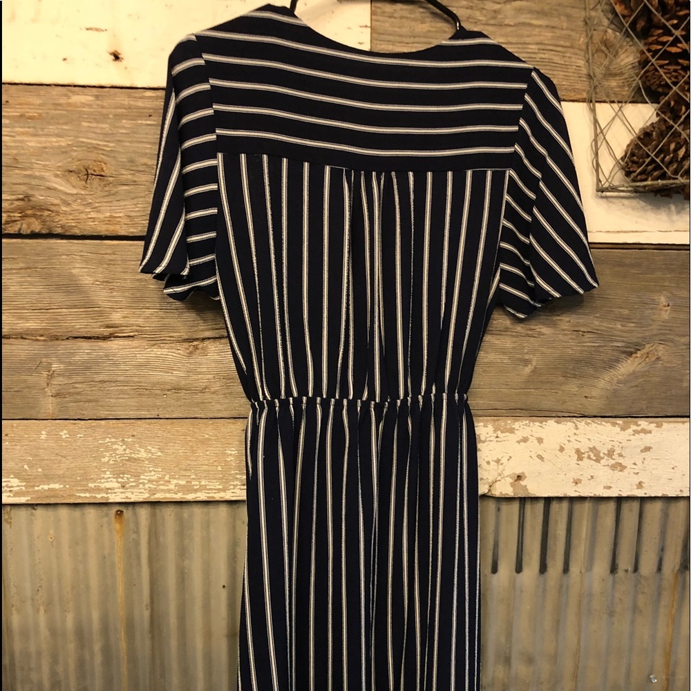 navy and white stripped summer dress - Picture 4 of 5
